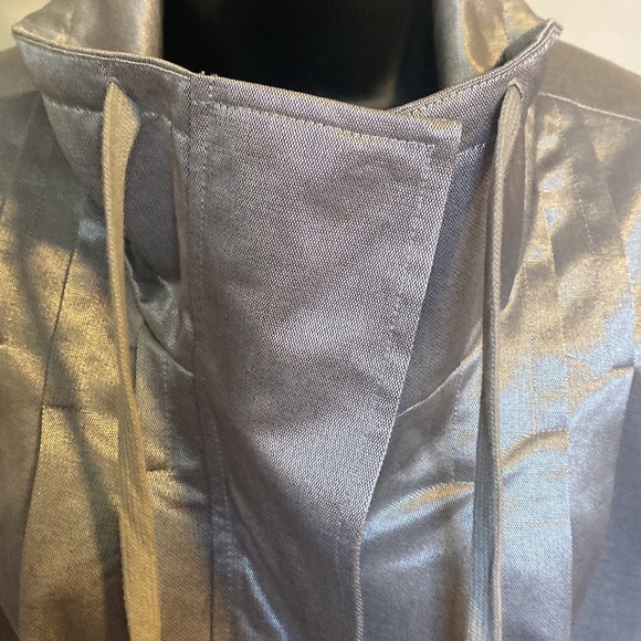 PRE-OWNED WOMEN’S VINTAGE RETRO CACHE METALLIC BELTED TRENCH JACKET - Picture 7 of 16